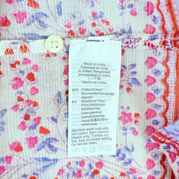 NWOT J.Crew Boho Border Print Cotton Tunic Blouse – Women’s Small - Picture 10 of 11